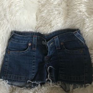 True Religion cut offs shorts Size 26. EUC